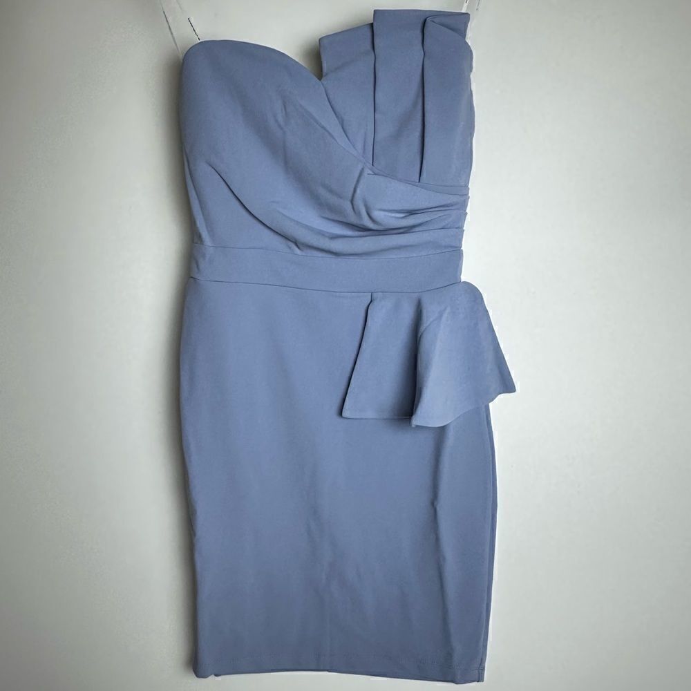 Sky blue tube top mini dress - Picture 4 of 8